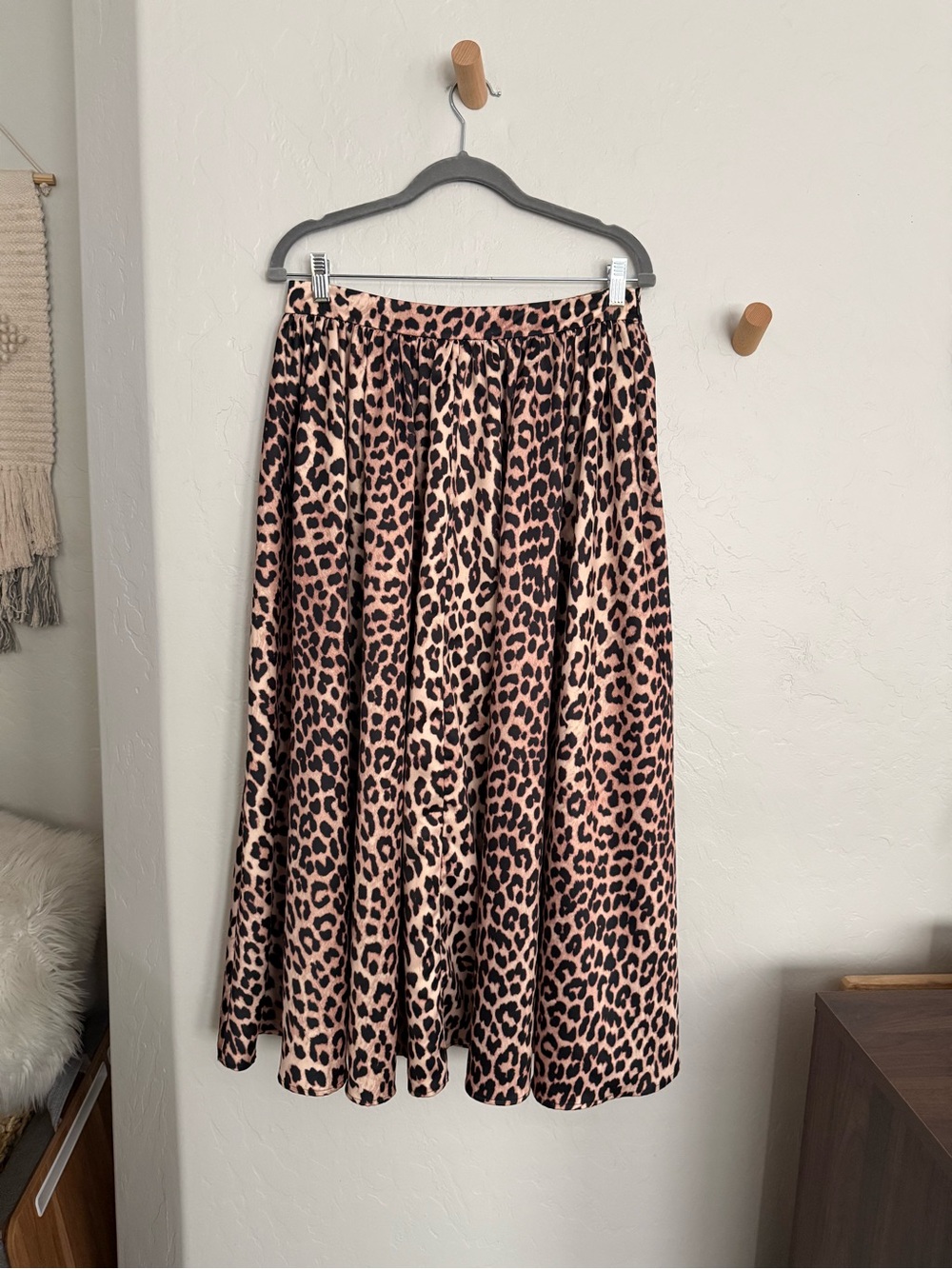 Leopard Print Midi Skirt in brown and Black